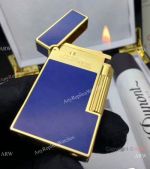 Replacement Replica S T Dupont Blue Gold Lighter